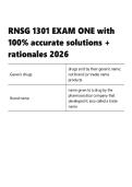 RNSG 1301 &vert; EXAM ONE &vert; with 100- accurate solutions &plus; rationales 2026-2027