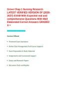 Grove Chap 1 Nursing Research LATEST VERIFIED VERSION OF -2026-2027- EXAM With Expected real and comprehensive Questions With Well Elaborated Correct Answers GRADED A &plus;&period;