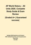 AP World History &ndash; All Units 2026 &vert; Complete Study Guide & Exam Review