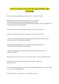 CMN 571 FINAL EXAM STUDY QUESTIONS AND ANSWERS