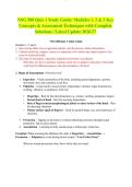 NSG 500 Quiz 1 Study Guide&colon; Modules 1&comma; 2 & 3 Key Concepts & Assessment Techniques with Complete Solutions &vert; Latest Update 2026&sol;27
