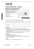 GCSE &lpar;9&ndash;1&rpar; Combined Science B&NewLine;&lpar;Twenty First Century Science&rpar;&NewLine;J260&sol;05 Biology &lpar;Higher Tier&rpar;