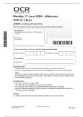 GCSE &lpar;9&ndash;1&rpar; Music&NewLine;J536&sol;05 Listening and Appraising 