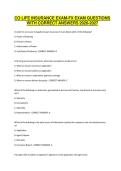 CO LIFE INSURANCE EXAM-FX EXAM QUESTIONS WITH CORRECT ANSWERS 2026-2027