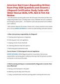 American Red Cross Lifeguarding Written Exam Prep 2026 Questions and Answers &vert; Lifeguard Certification Study Guide with Water Rescue Skills&comma; CPR&comma; AED & First Aid Review
