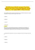 NSG 500 Advanced Health Assessment Final Exam Questions and Correct Answers plus Rationale &lpar;Already Graded A&plus;&rpar; &vert; New Update 2026&sol;27 &vert; Wilkes University 