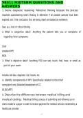 NR511 MIDTERM QUESTIONS AND ANSWERS