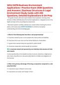 WGU D078 Business Environment Applications I Practice Exam 2026 Questions and Answers &vert; Business Structures & Legal Environment Study Guide with 200 Questions&comma; Detailed Explanations & OA Prep