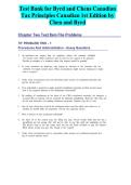 Test Bank - Byrd & Chen's Canadian Tax Principles &lpar;2017 - 2018 Edition&rpar;