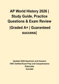 AP World History 2026 &vert; Study Guide&comma; Practice Questions & Exam Review