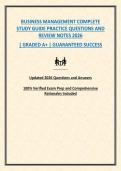 BUSINESS MANAGEMENT COMPLETE STUDY GUIDE PRACTICE QUESTIONS AND ANSWERS