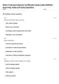 Water Treatment Operator Certification Study Guide &lpar;AWWA&rpar;&colon; Exam Prep&comma; Notes & Practice Questions