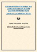 BUSINESS ADMINISTRATION EXAM 2026 COMPLETE STUDY GUIDE PRACTICE QUESTIONS AND ANSWERS