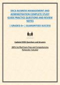 DECA BUSINESS MANAGEMENT AND ADMINISTRATION COMPLETE STUDY GUIDE PRACTICE QUESTIONS AND ANSWERS