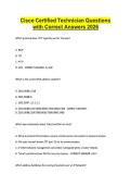 Cisco Certified Technician Questions &NewLine;with Correct Answers 2026