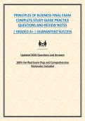 PRINCIPLES OF BUSINESS FINAL EXAM COMPLETE STUDY GUIDE PRACTICE QUESTIONS AND ANSWERS
