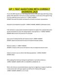CIP 1 TEST QUESTIONS WITH CORRECT &NewLine;ANSWERS 2026