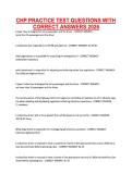 CHP PRACTICE TEST QUESTIONS WITH &NewLine;CORRECT ANSWERS 2026 