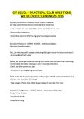 CIP LEVEL 1 PRACTICAL EXAM QUESTIONS &NewLine;WITH CORRECT ANSWERS 2026