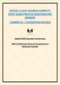 EDEXCEL A LEVEL BUSINESS COMPLETE STUDY GUIDE PRACTICE QUESTIONS AND ANSWERS