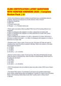 CLMS CERTIFICATION LATEST QUESTIONS&NewLine;WITH VERIFIED ANSWERS 2026 &vert; Complete&NewLine;Review Pack &vert; A&plus;