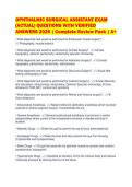OPHTHALMIC SURGICAL ASSISTANT EXAM&NewLine;&lpar;ACTUAL&rpar; QUESTIONS WITH VERIFIED&NewLine;ANSWERS 2026 &vert; Complete Review Pack &vert; A&plus;