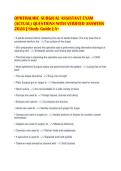 OPHTHALMIC SURGICAL ASSISTANT EXAM&NewLine;&lpar;ACTUAL&rpar; QUESTIONS WITH VERIFIED ANSWERS&NewLine;2026 &vert; Study Guide &vert; A&plus;
