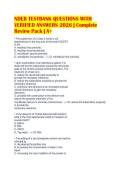 NDEB TESTBANK QUESTIONS WITH&NewLine;VERIFIED ANSWERS 2026 &vert; Complete&NewLine;Review Pack &vert; A&plus;