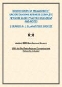 HIGHER BUSINESS MANAGEMENT UNDERSTANDING BUSINESS COMPLETE STUDY GUIDE PRACTICE QUESTIONS AND ANSWERS
