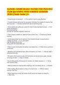 ILLINOIS COSMETOLOGY INSTRUCTOR PRACTICE&NewLine;EXAM QUESTIONS WITH VERIFIED ANSWERS&NewLine;2026 &vert; Study Guide &vert; A&plus;