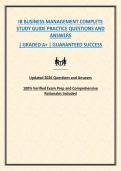 IB BUSINESS MANAGEMENT COMPLETE STUDY GUIDE PRACTICE QUESTIONS AND ANSWERS