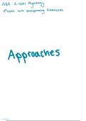 A STAR psychology a level approaches notes WITH FLASHCARDS - essay plans