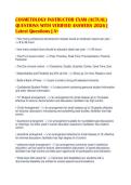 COSMETOLOGY INSTRUCTOR EXAM &lpar;ACTUAL&rpar;&NewLine;QUESTIONS WITH VERIFIED ANSWERS 2026 &vert;&NewLine;Latest Questions &vert; A&plus;