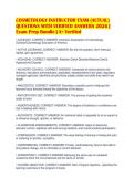 COSMETOLOGY INSTRUCTOR EXAM &lpar;ACTUAL&rpar;&NewLine;QUESTIONS WITH VERIFIED ANSWERS 2026 &vert;&NewLine;Exam Prep Bundle &vert; A&plus; Verified