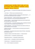 COSMETOLOGY INSTRUCTOR EXAM &lpar;ACTUAL&rpar;&NewLine;QUESTIONS WITH VERIFIED ANSWERS 2026 &vert;&NewLine;Complete Review Pack &vert; A&plus;