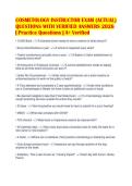 COSMETOLOGY INSTRUCTOR EXAM &lpar;ACTUAL&rpar;&NewLine;QUESTIONS WITH VERIFIED ANSWERS 2026&NewLine;&vert; Practice Questions &vert; A&plus; Verified
