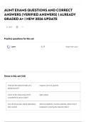 AUMT EXAMS QUESTIONS AND CORRECT ANSWERS &lpar;VERIFIED ANSWERS&rpar; &vert; ALREADY GRADED A&plus; &vert; NEW 2026 UPDATE