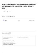 AUMT FINAL EXAM QUESTIONS AND ANSWERS WITH COMPLETE SOLUTION &vert; NEW UPDATE 2026