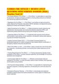 FLORIDA FIRE OFFICER 1 REVIEW LATEST&NewLine;QUESTIONS WITH VERIFIED ANSWERS 2026 &vert;&NewLine;Practice Test &vert; A&plus;