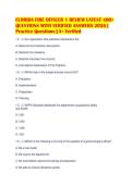 FLORIDA FIRE OFFICER 1 REVIEW LATEST 400&plus;&NewLine;QUESTIONS WITH VERIFIED ANSWERS 2026 &vert;&NewLine;Practice Questions &vert; A&plus; Verified