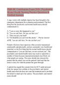 PMH-BC Certification Exam 2026 &vert; Psychiatric-Mental Health Nursing Practice Questions & Verified Answers