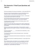 Fire Instructor 1 Final Exam Questions and &NewLine;Answers 2026&sol;2027