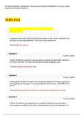 WALDEN UNIVERSITY NURS 6521 FINAL Exam ADVANCED PHARMACOLOGY Latest Update  Questions with Answers Graded A&plus; 