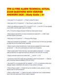 TFM 12 FIRE ALARM TECHNICAL ACTUAL&NewLine;EXAM QUESTIONS WITH VERIFIED&NewLine;ANSWERS 2026 &vert; Study Guide &vert; A&plus;
