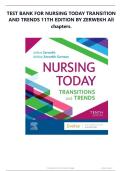TEST BANK FOR NURSING TODAY TRANSITION AND TRENDS 11TH EDITION BY ZERWEKH ALL CHAPTERS COVERED LATEST EDITION 2026