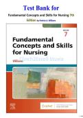 Test Bank for Fundamental Concepts and Skills for Nursing 7th Edition by Patricia A&period; Williams isbn-9780443245237