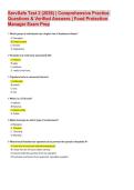 ServSafe Test 2 &lpar;2026&rpar; &vert; Comprehensive Practice Questions & Verified Answers &vert; Food Protection Manager Exam Prep