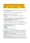 CS6250 COMPUTER NETWORK EXAM 1&NewLine;QUESTIONS WITH VERIFIED ANSWERS&NewLine;2026 &vert; Exam Prep Bundle &vert; A&plus; Verified&NewLine;