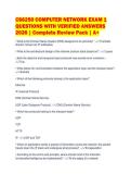 CS6250 COMPUTER NETWORK EXAM 1&NewLine;QUESTIONS WITH VERIFIED ANSWERS&NewLine;2026 &vert; Complete Review Pack &vert; A&plus;