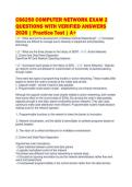 CS6250 COMPUTER NETWORK EXAM 2&NewLine;QUESTIONS WITH VERIFIED ANSWERS&NewLine;2026 &vert; Practice Test &vert; A&plus;